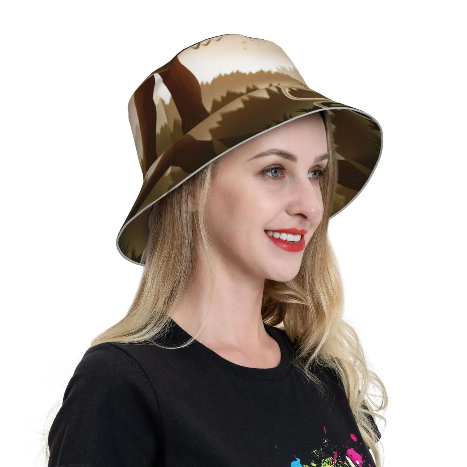 Charlie The Girl The Mole The Fox And Cap Diy Light Foldable Sunshade Fashion Fisherman Hat The Boy The Mole The Fox And The