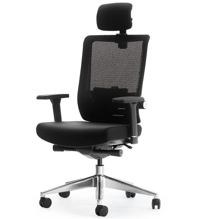 HUASHI 360 Degree Black Ergonomic Modern Rolling Mesh Swivel Manager Office Chair