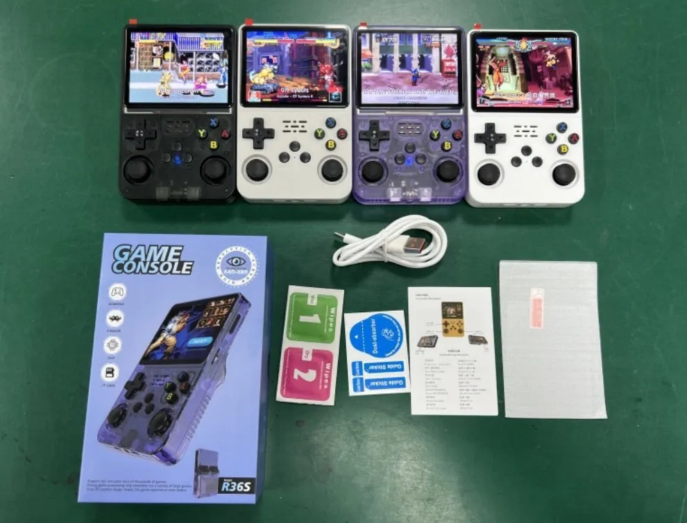 64GB 128GB Ad Alta Definizione R36S Lettore di Gioco Classico Retro Mini Console per Videogiochi Palmare Schermo Colorato Console di Gioco Portatile