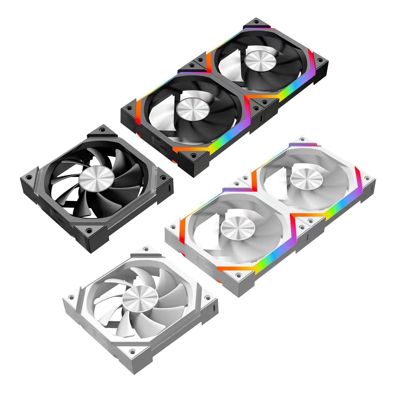 UPSIREN W-ZF120 Computer case cooling fan/Magic Wireless Stitching/120mm/5V 3PIN ARGB/12V 4PIN PWM/High-quality silent fan