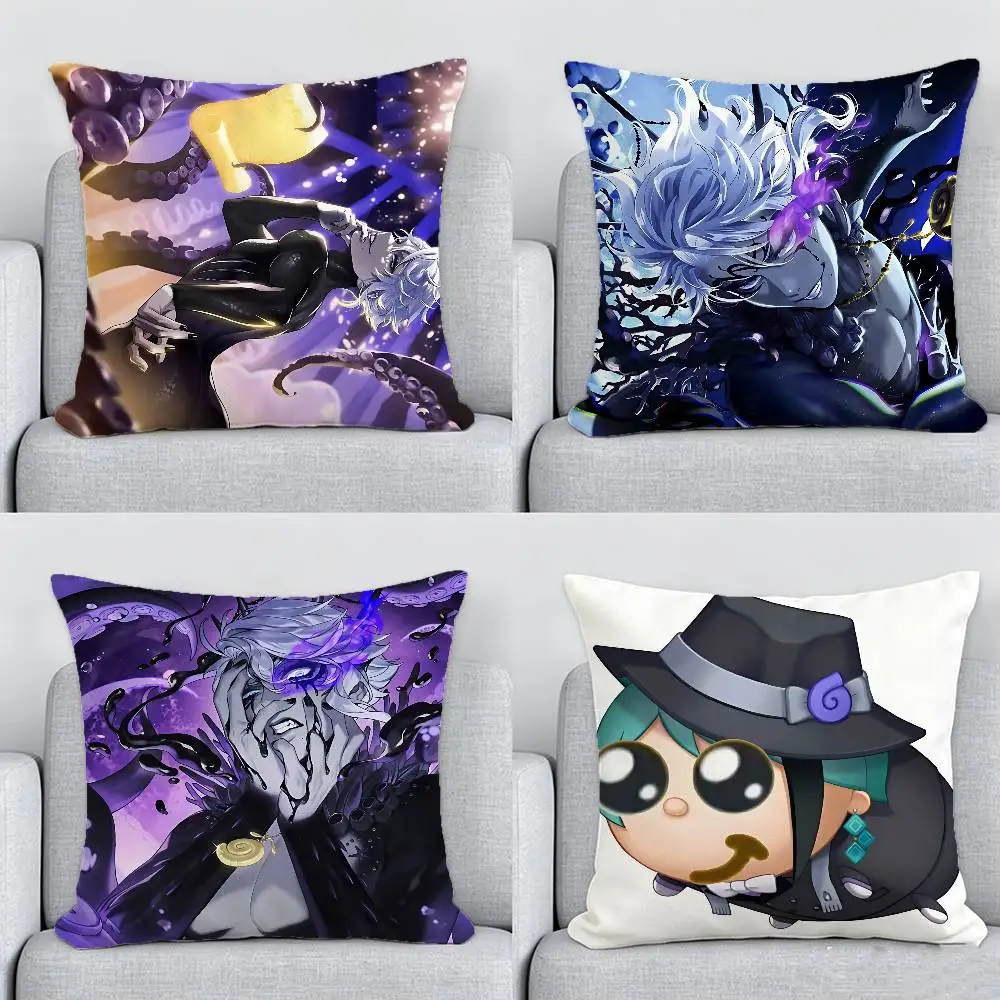 For Twisted Wonderland Floyd Leech Pillow cases Organic Linen Pillow Case Double-Sided Print Cover for Sofa Home Decor Gift