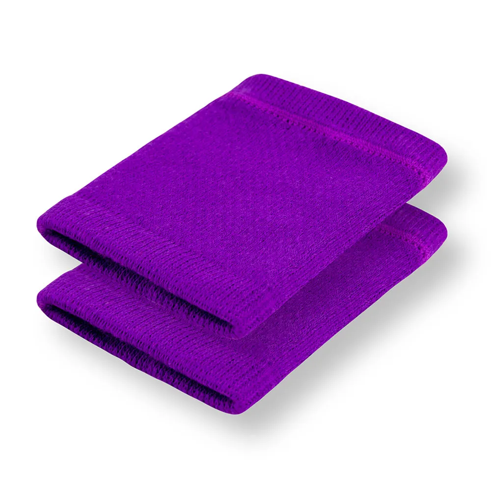 1Pair Durable Sports Wristband Protective Wrist Brace Breathable Elastic Wrist Support Fitness Purple Sports Wristband