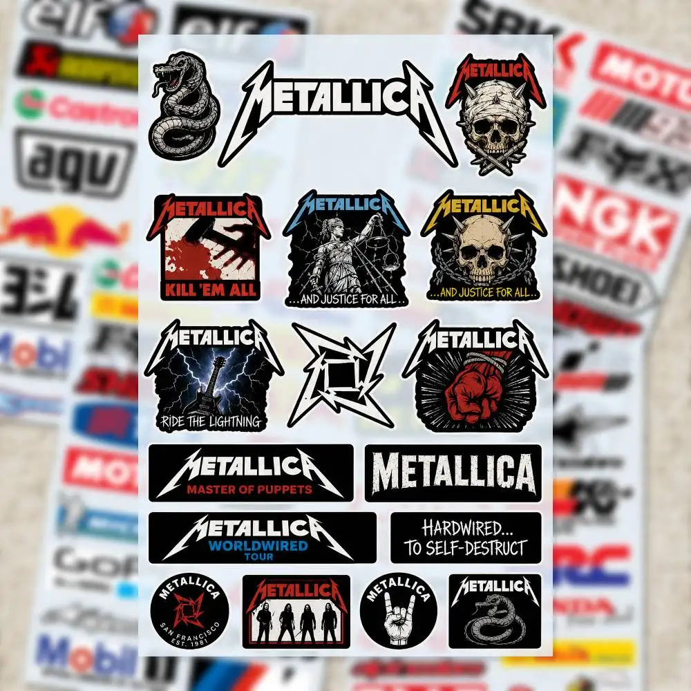 M-Metallica Stickers Moto Sticker Auto Body Bumper Windows Motorcycle Laptop Walls Vinyl Decal Car Tuning Accessories view 4