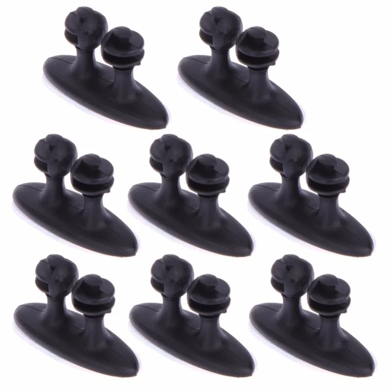 10Pcs/Lot Car Wire Cord Cable Holder Tie Clips Line Fixer Organizer Drop Adhesive USB Cable Car Clip Accessories image 2