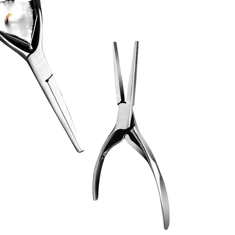 Nail Shaping Pliers Stainless Steel C Curve Flat Jaw Professional Manicure Extension Tool for Nail Salons Home Use
