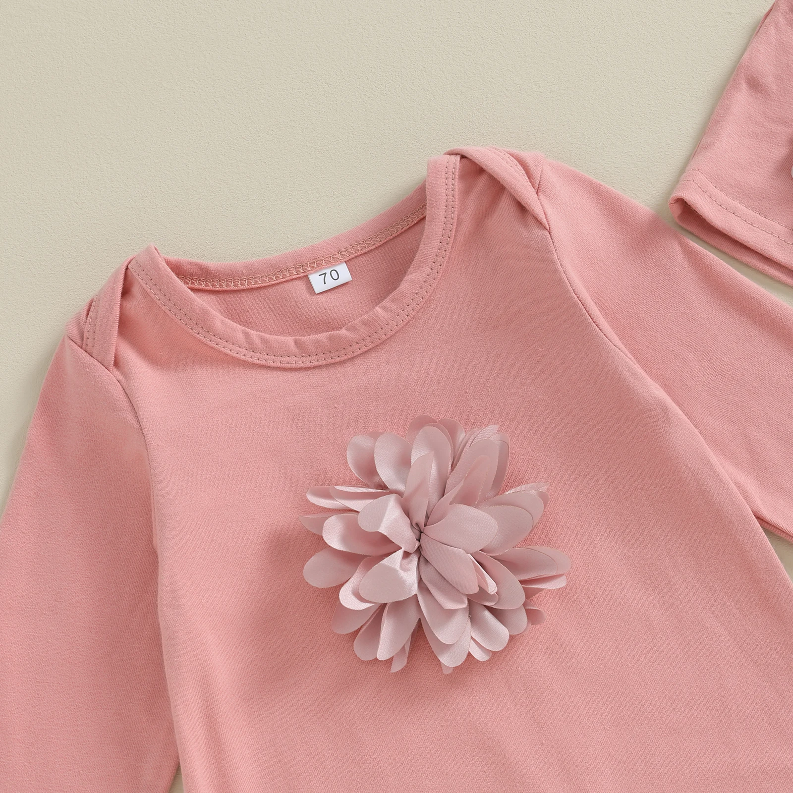 VISgogo-peleles 2 cs para recién nacido, ropa de primavera y otoño para niña, Mono de mezcla de algodón Floral, conjunto + traje de sombrero para