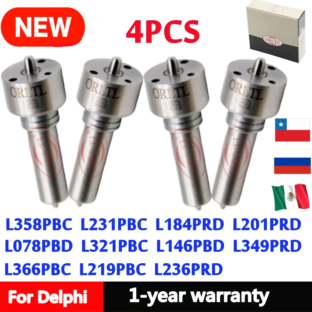 

4PCS L078PBD L349PRD L184PRD L236PRD L146PBD L358PBC L321PBC L201PRD L231PBC L366PBC L219PBC For Delphi 3/4 NEW Diesel Nozzle
