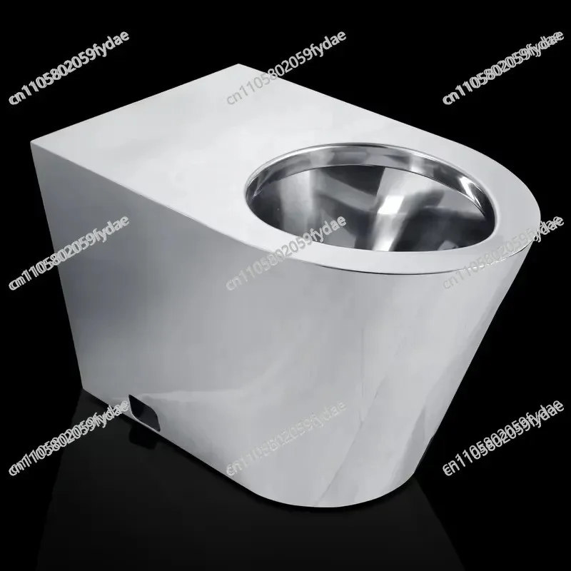 640Mm Design Extended Integrated Floor P-shaped Trap 304 Stainless Steel Toilet