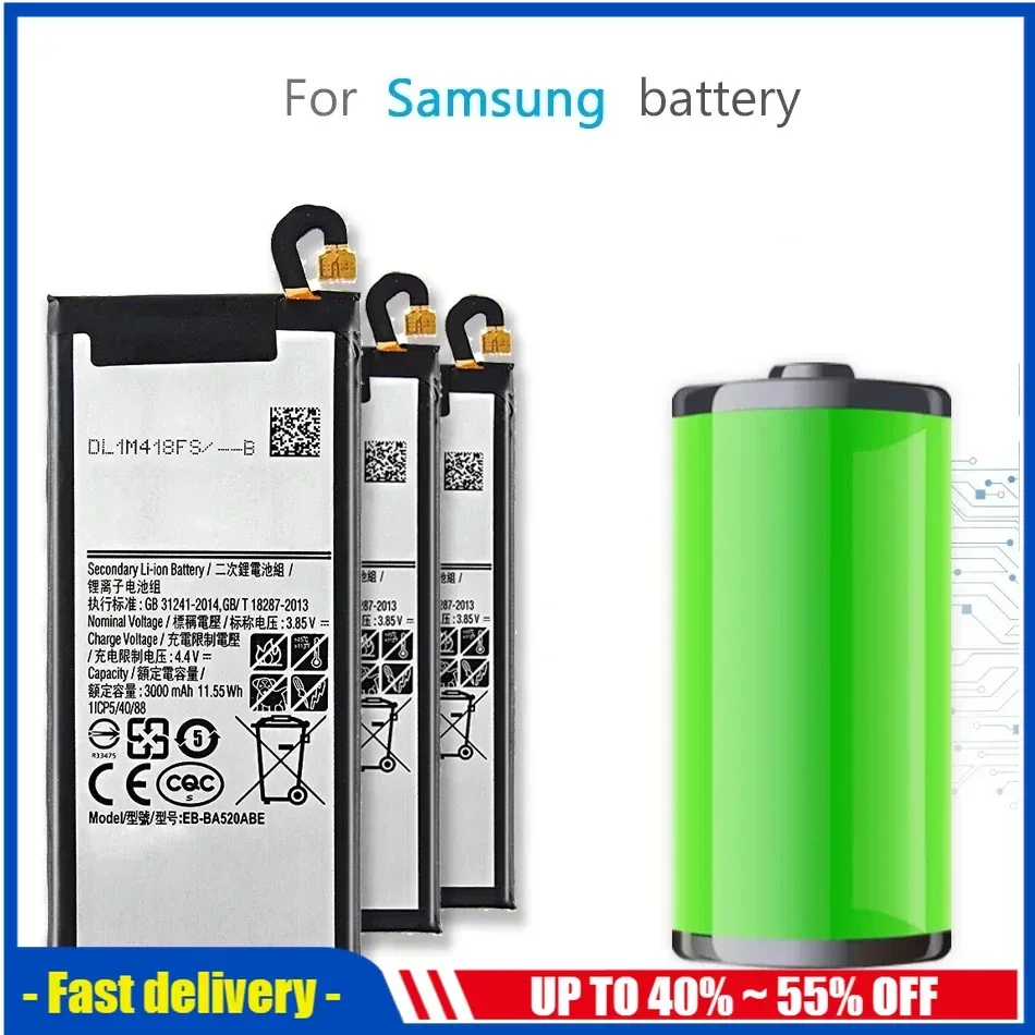 Battery For Samsung Galaxy A3 A5 A6 A7 A8 Star A9 Plus 2015 2016 2017 2018/A10s A20s A10e A20e A40 A50 SM A510F/M A520F A310F/M