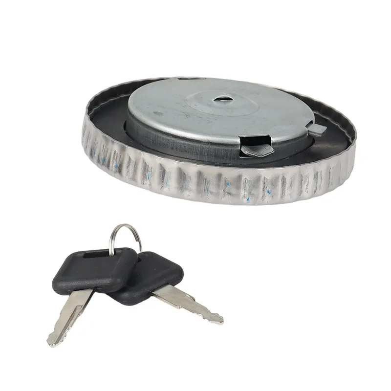 RV Fuel Tank Cap With 2 Key Universal Tank Cover Lockable 80mm Chrome For Van Tractor Truck Excavator Fuel Tank Lock Parts view 3