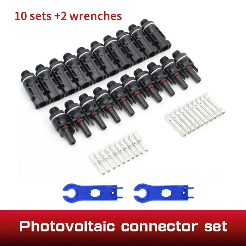 10 Pairs Connector or  with 1pair Spanner connected Solar Panel Connectors Male & Female IP68 1000Vdc for solar system use