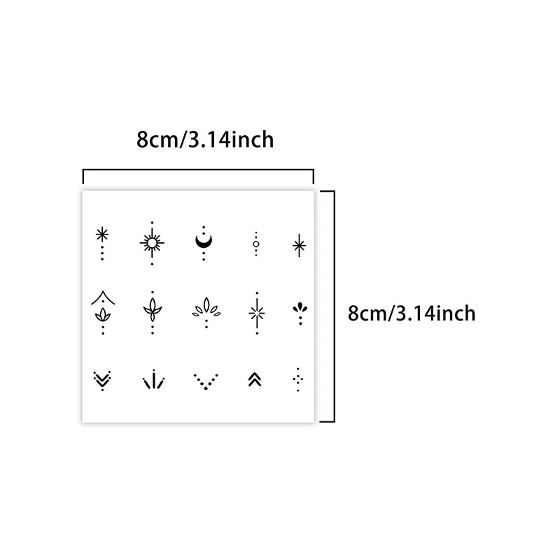 1Pc Small Pattern Waterproof Temporary Tattoo Sticker, Long-lasting Waterproof for One to Two Weeks, Suitable For Palm, Arm.