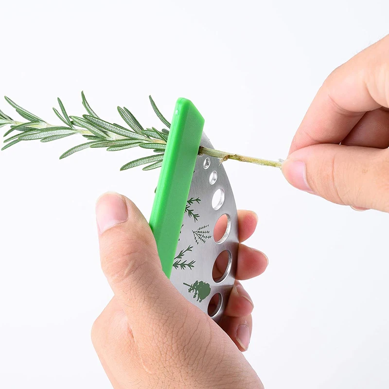 9Hole Stainless Steel Herb Stripper Multifunctional Herb Peeler Herb Vanilla Stripper Vegetable Leaf Remover Cutter Kitchen Tool