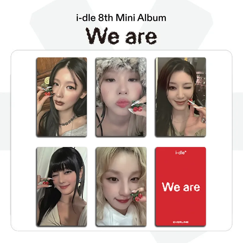 5/15Pcs/Set Kpop i-dle We Are Album Selfie Cards List Shuhua Miyeon YUQI MINNIE Soyeon EVERLINE Ver Photocards Fans Collectibles