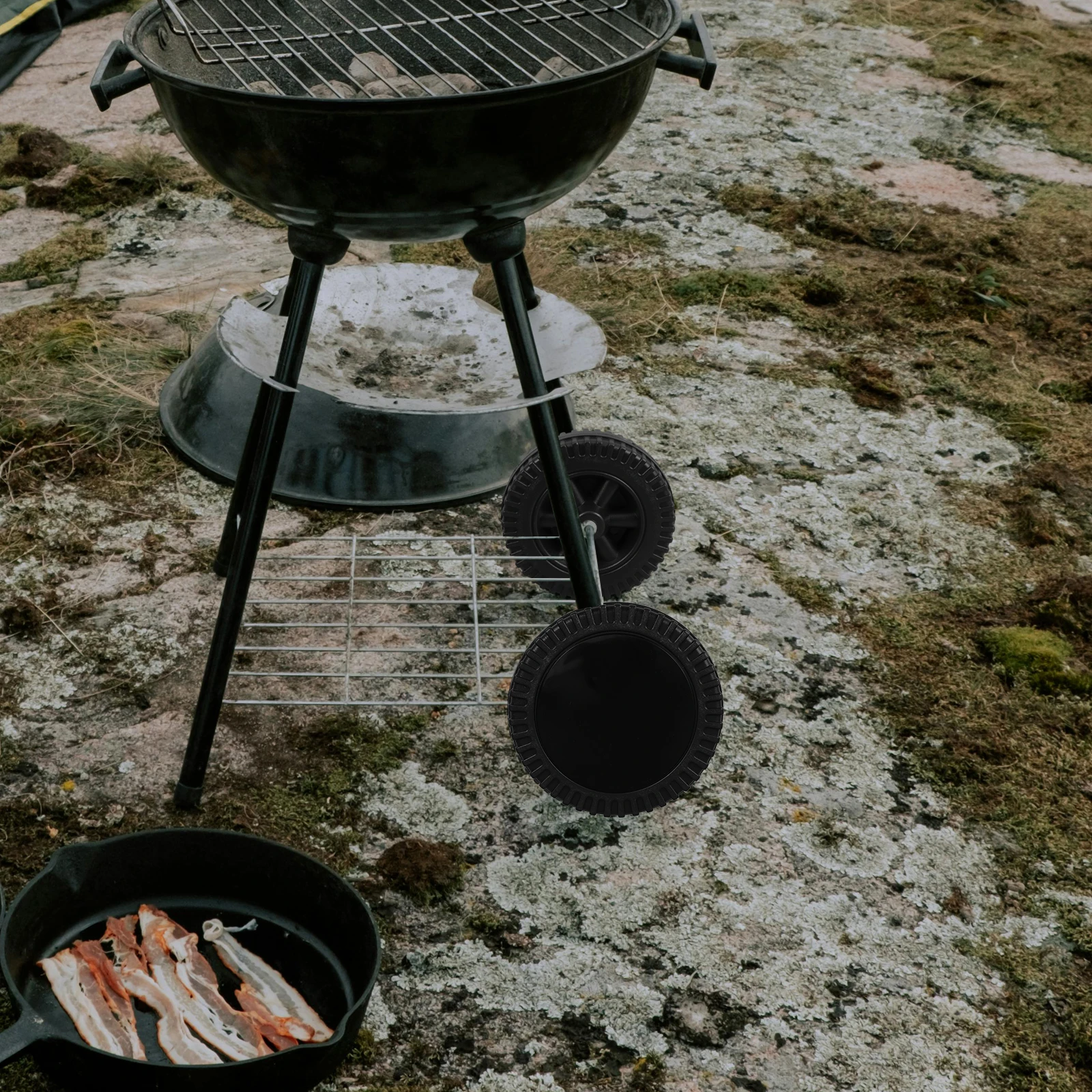 

2Pcs Grill Wheels 7 Inch Plastic Replacement Parts Heavy Duty Heat Resistant Bbq Cart Wheels Gas Grill Parts Replacement Kit