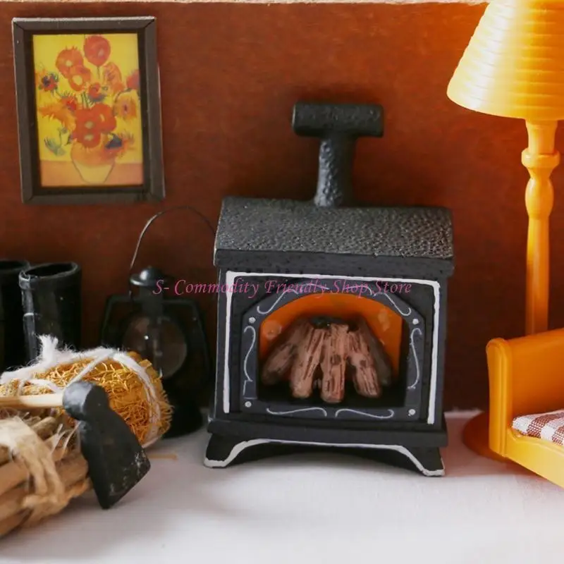 85ae 1:12 Dollhouse Miniature Furniture Mini Hoe/Straw Bales/Firewood/Toy Toy