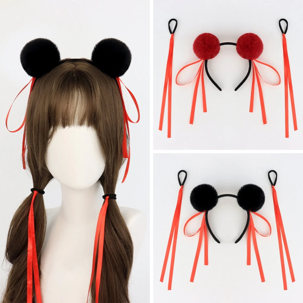 

Anime Nezha Magic Child Cute Adorable Bun Hair Band Cosplay Children's Headwear Funny Headband Accessories