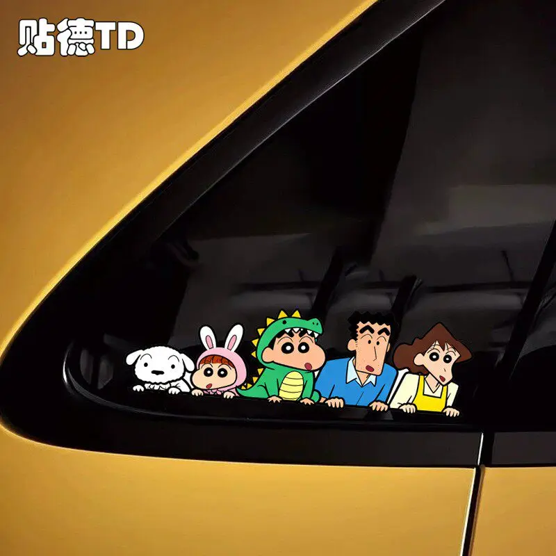 

Cute Crayon Small New Row Probe Sticker Suitable for Car Laptop Window Decorative Sticker