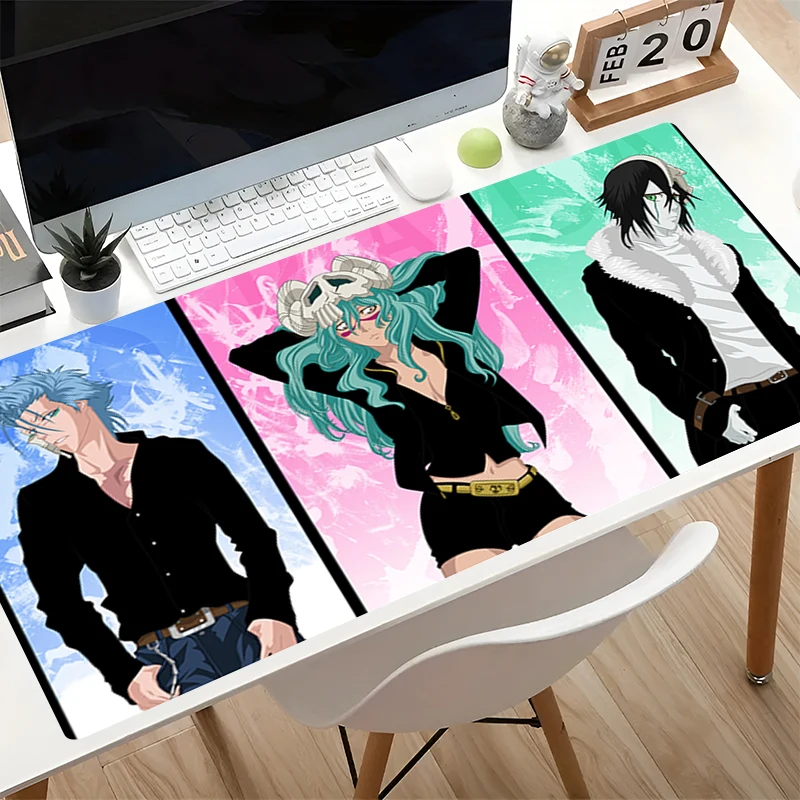Popular Mouse Pad B-bleach Anime Extended Table Mat Computer Game Keyboard Pad Lock Edge Cool cartoon Character Gaming Mousepad