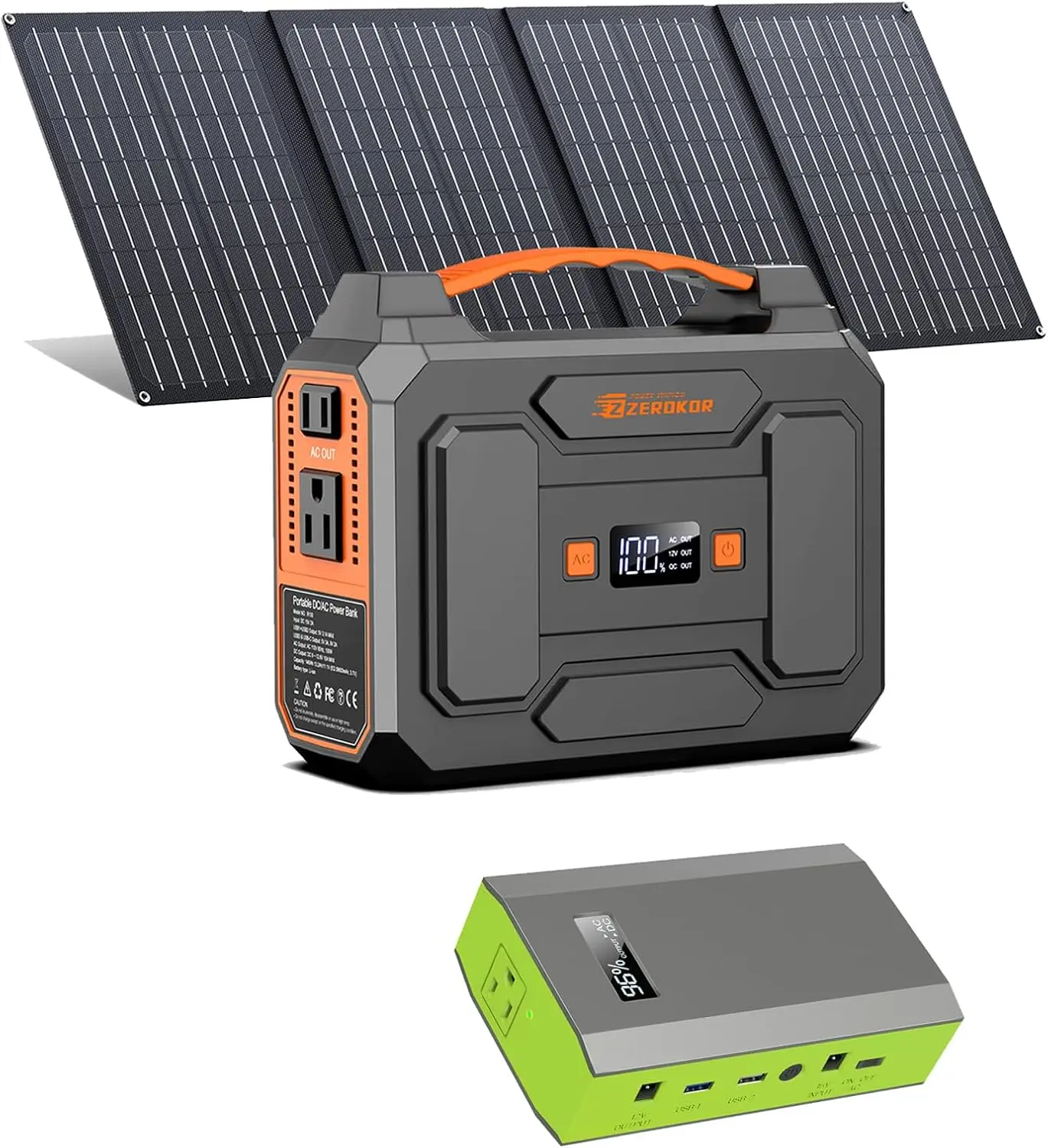 

Портативная солнечная электростанция мощностью 100 Вт с панелью 40 Вт, аккумулятор 110 В для резервного копирования на открытом воздухе и дома