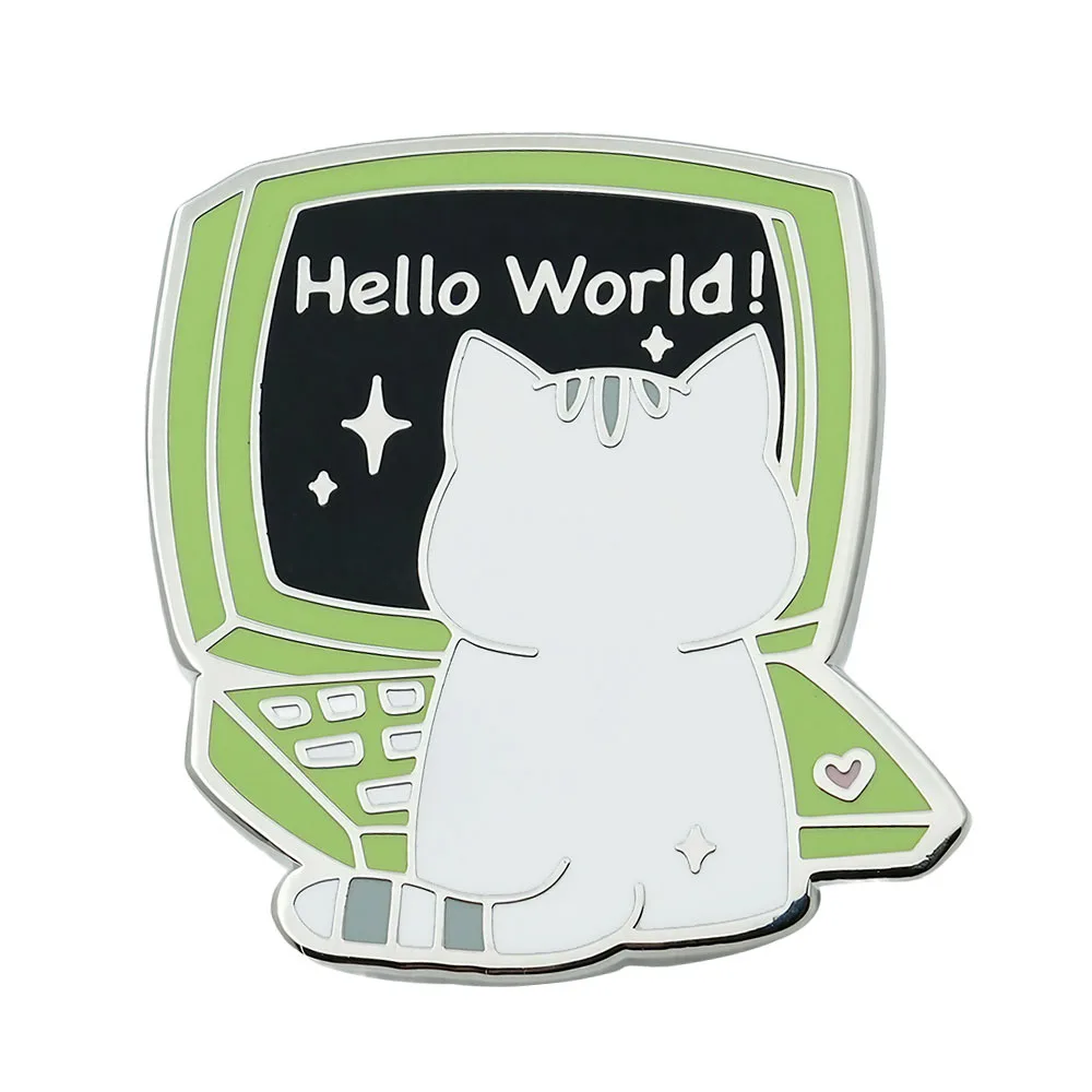 1PC Retro Computer Cat 