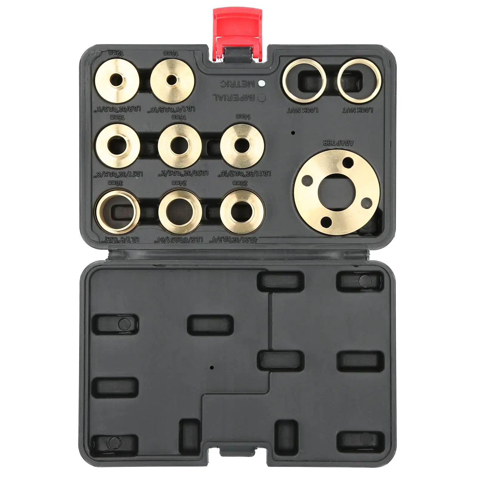 

/Set Brass Template Router Guides Kit with Lock Nut Adapter Router Accessory Router for Templates