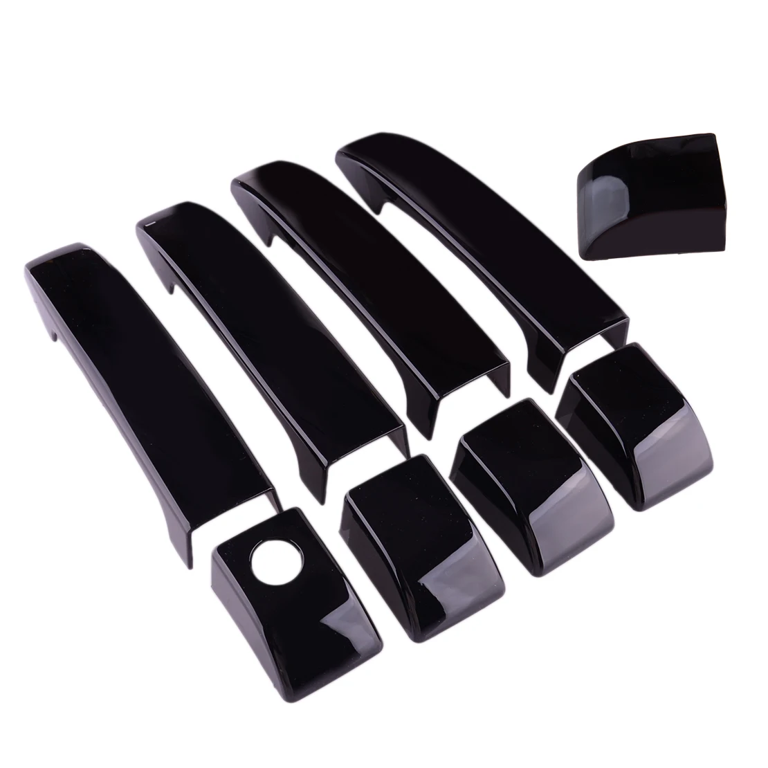 1 Set Black ABS Car Exterior Door Handle Trim Bezel Cover Fit for Land Rover Range Rover L322 2002-2007 2008 2009 2010 2011 2012