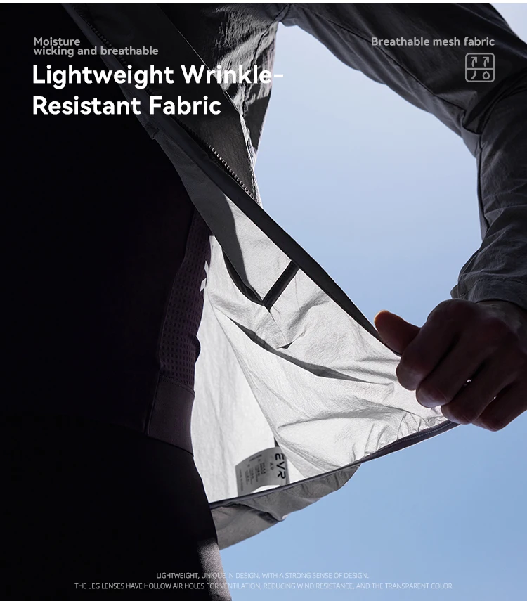 EVR Radsport-Windbreaker Frühling und Herbst Herren Rennrad Dünne Jacke Winddicht Wasserdicht Atmungsaktiv Outdoor MTB Fahrradjacke – Detail 5