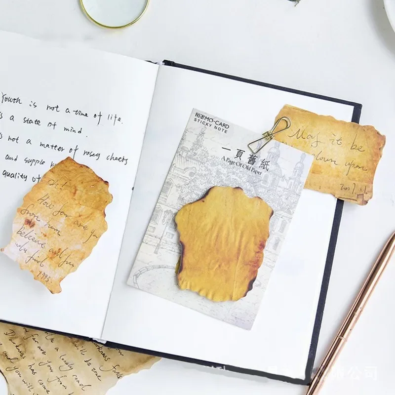 30 sztuk/opakowanie Vintage Notatnik Wielokrotnego Użytku Jedna Strona Starego Papieru 4 Style do Notatek Dzienniki