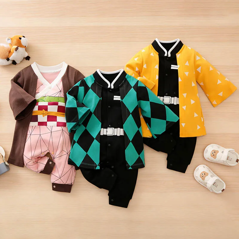 漫画ケープスタイル幼児ロンパースソフトコットン長袖ワンピースボディスーツ春秋用0-12ヶ月赤ちゃん男の子女の子用