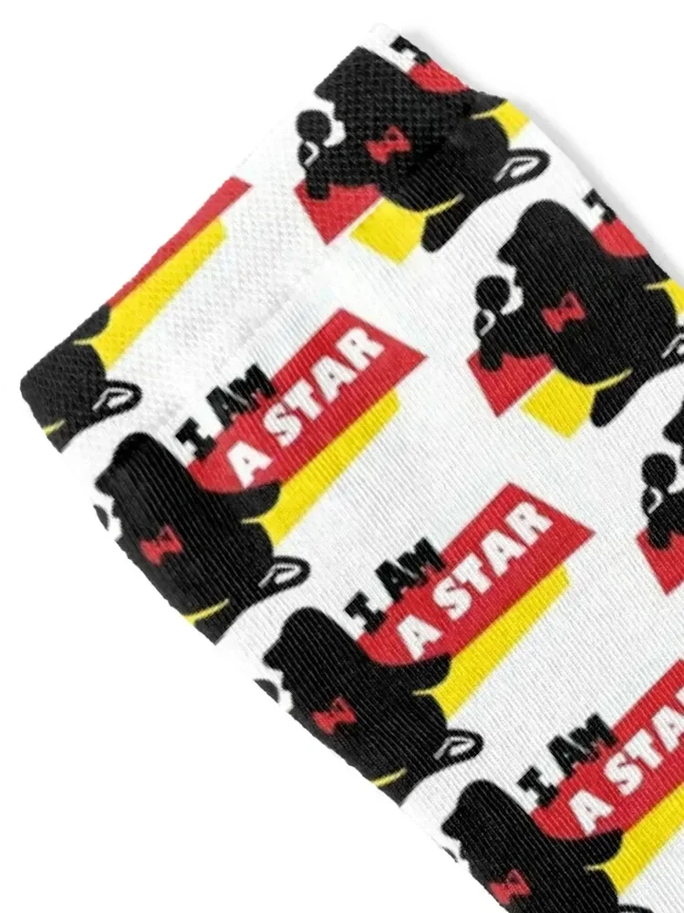 I AM A STAR Wheezy Singing Star Penguin Socks hiking colored Men Socks Luxury Brand Women's