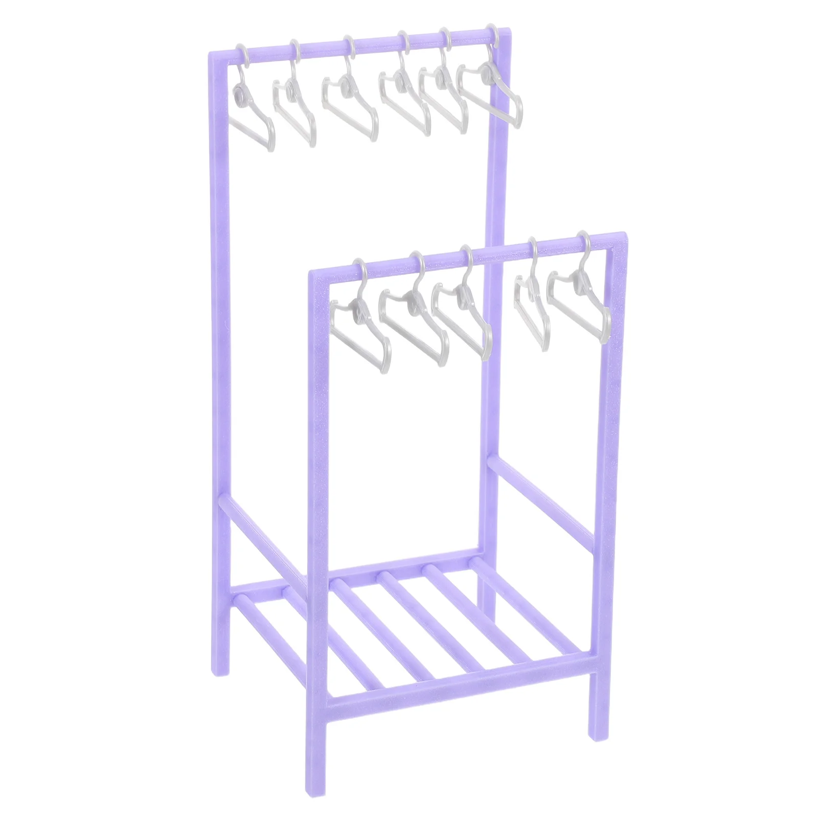 

1 set 1 Set Miniature Clothes Hangers Purple For 30Cm Dollhouse Organizer Storage Shelf Realistic Wardrobe Accessories Mini