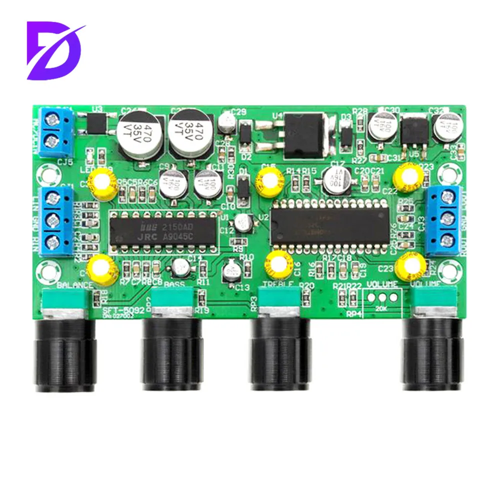 Tuning Board Dual Channel Front Board High and Low Volume Adjustment Finished Tone Preamp BBE2150+UPC1892T