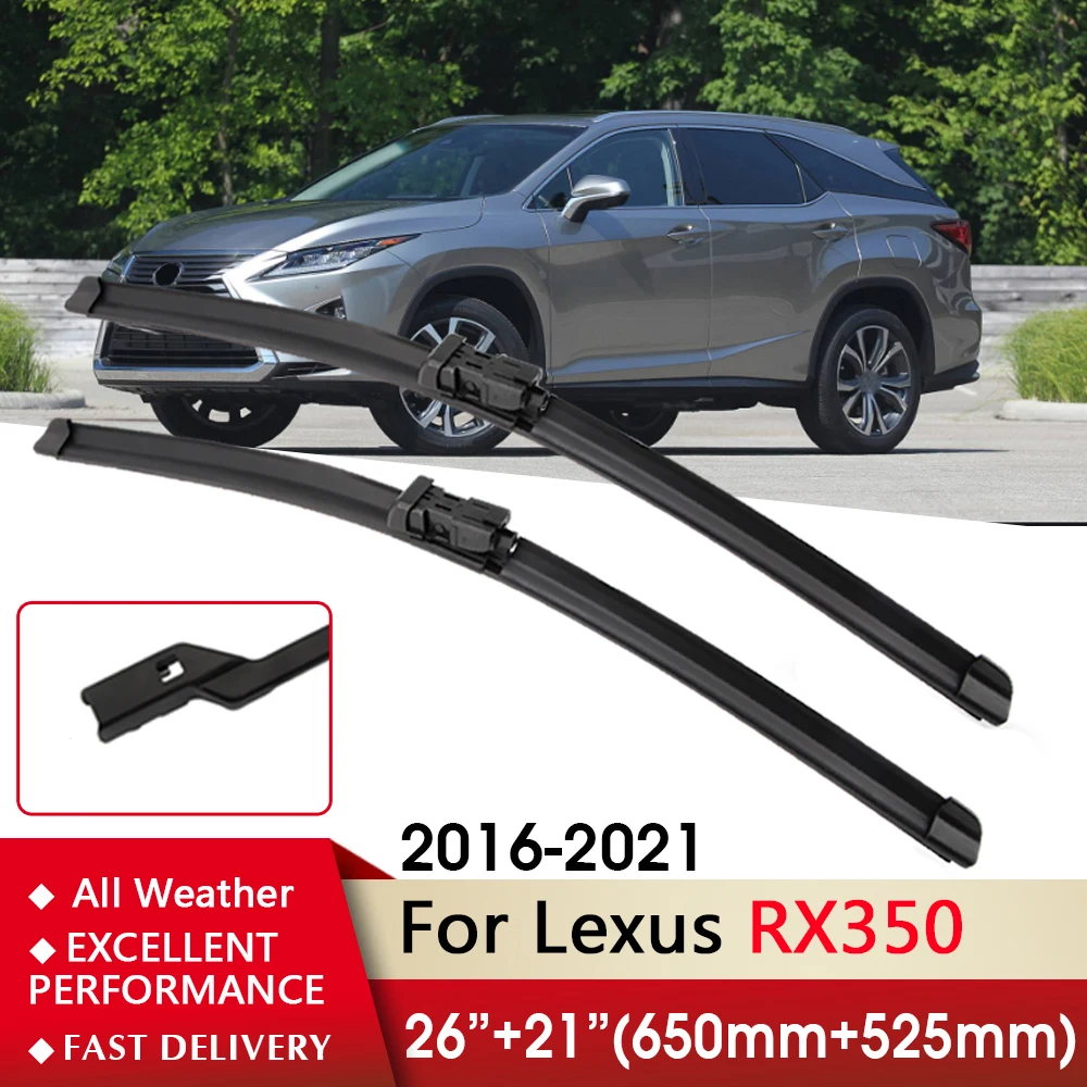 

Car Wiper Front Wiper Blade 26"+21" For Lexus RX350 2016-2018 2019 2021 Fit push button Front Windscreen Wipers Auto Accessories