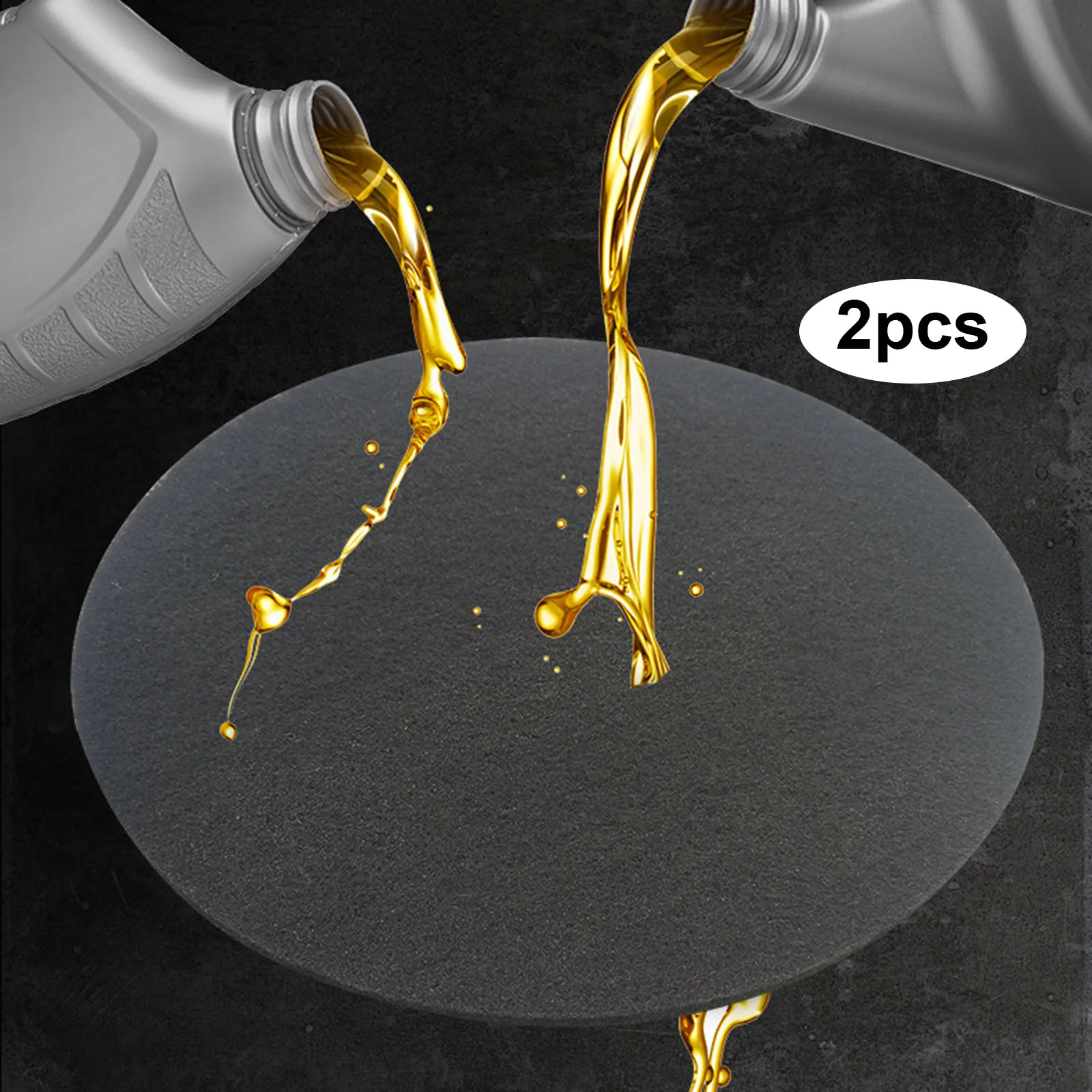 2Pcs 38cm Oil Pan Splash Proof Pad Industrial Grade Oil Catching Tray Oil Spill Prevent Mat High-Temperature Multipurpose