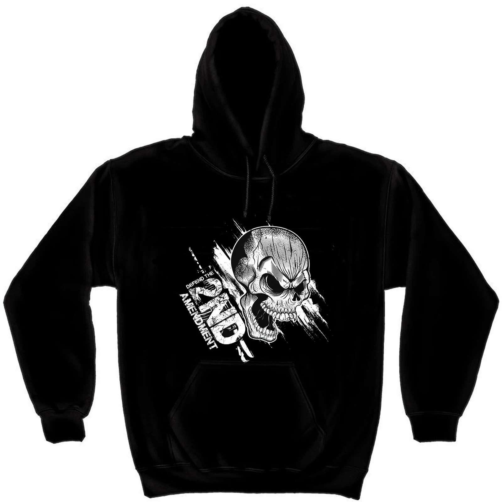 Defend The 2nd Amendment Spray Paint Graffiti Skull Sweatshirts 100% Cotton Comfortable Casual Mens Clothing Fashion Streetwear