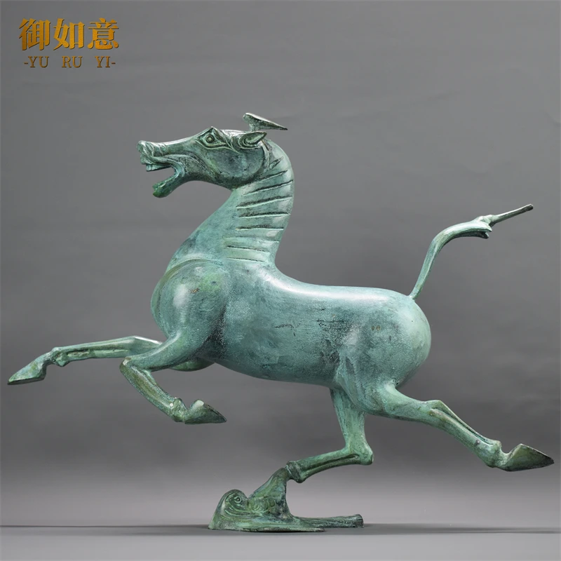 Pure copper horse ornaments, home bronze horses, horses, flying swallows leaders' office craft, fortune, copper galloping horses