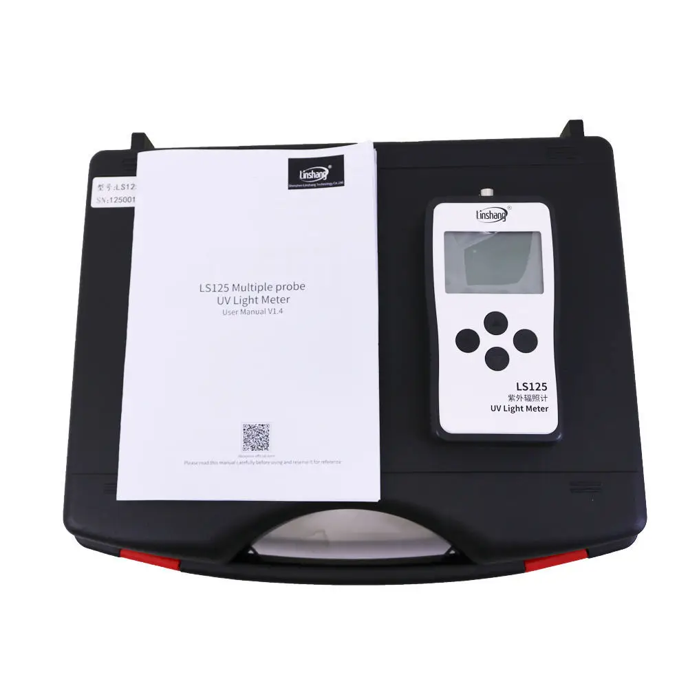 LS125 Multi Probe UVA UVB UVC UVV Blue Light Intensity Meter Uv Radiometer Ultraviolet Light Meter LS-125