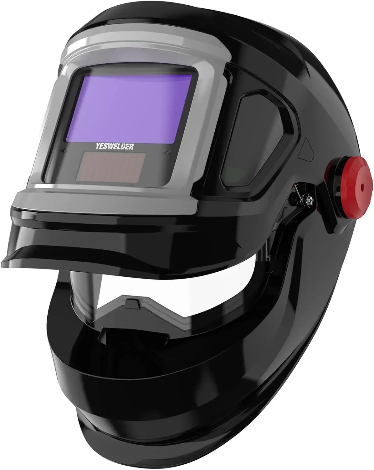 Large Viewing Flip Up Design Auto Darkening Welding Helmet with SIDE VIEW, True Color 4 Arc Sensor Welder Mask with Di