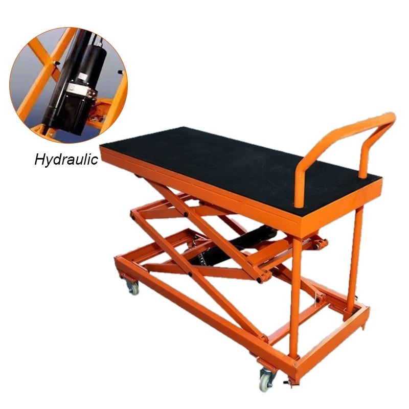Scissor Lift Work Platform Electric Hydraulic 300kg Capacity 1.4m Foldable For Renovation