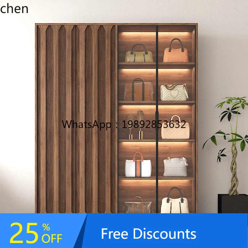 

LYY Storage Cabinet Premium Solid Wood Bookcase Storage Integrated Display Shelf Cabinet