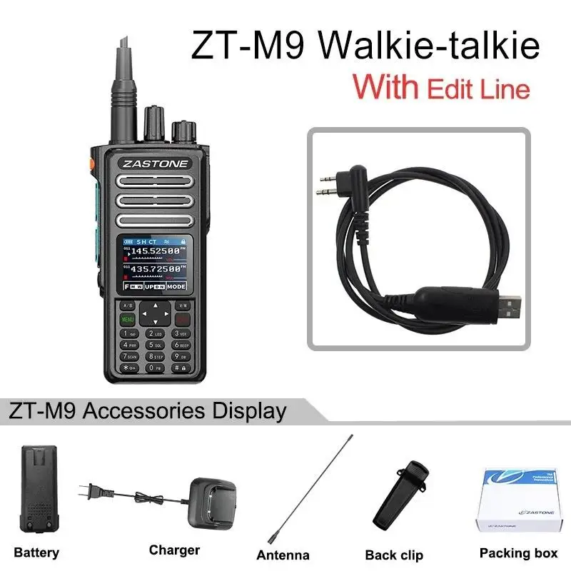 Top M9 10W Walkie Talkie Ham Amateur 2 Way Radio AM Air Aviation Band High Power Walkie-Talkie CTCSS FM Radio