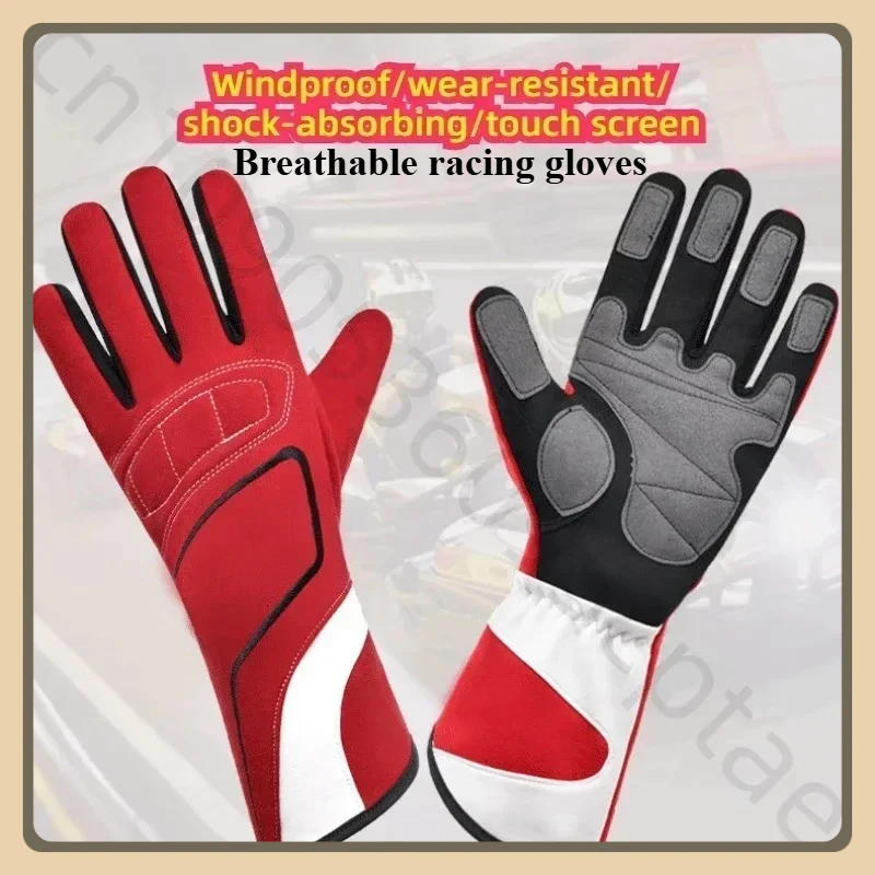 

Hot Sales F1 Auto Car Karting Gloves Breathable Motorcross Racing Gloves Silicone Non-Slip Men Go Kart Racing Gloves Breathable