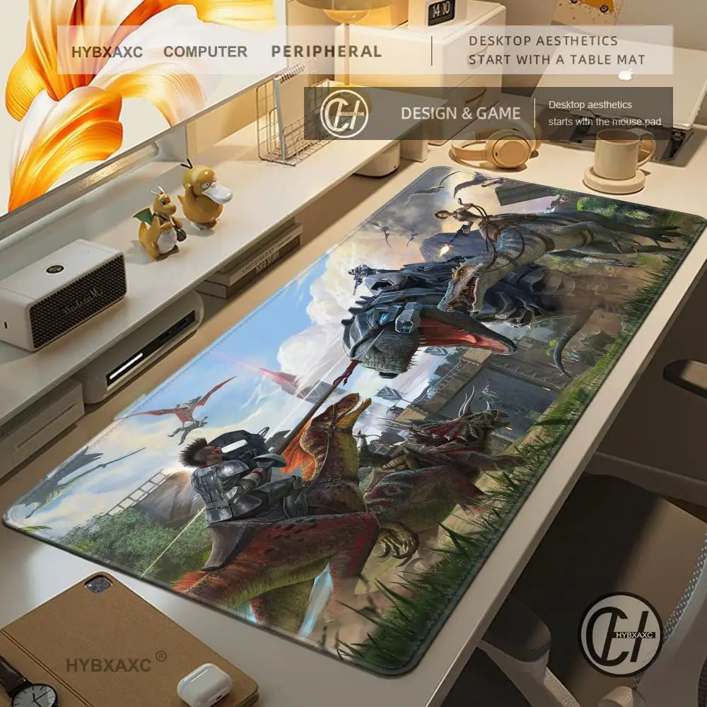

Ark Survival Evolved Mousepad Desktop Pad Game Mousepad Gaming Mouse Pad Large Deak Mat Gift for Boys for oIverwatch 100x50cm