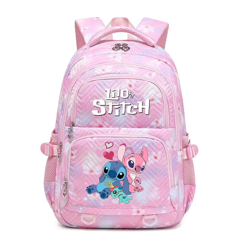 

Disney Stitch Print Laptop Backpack for Teen Girls Large Capacity School Bookbag Kids Travel Backpack Daypack