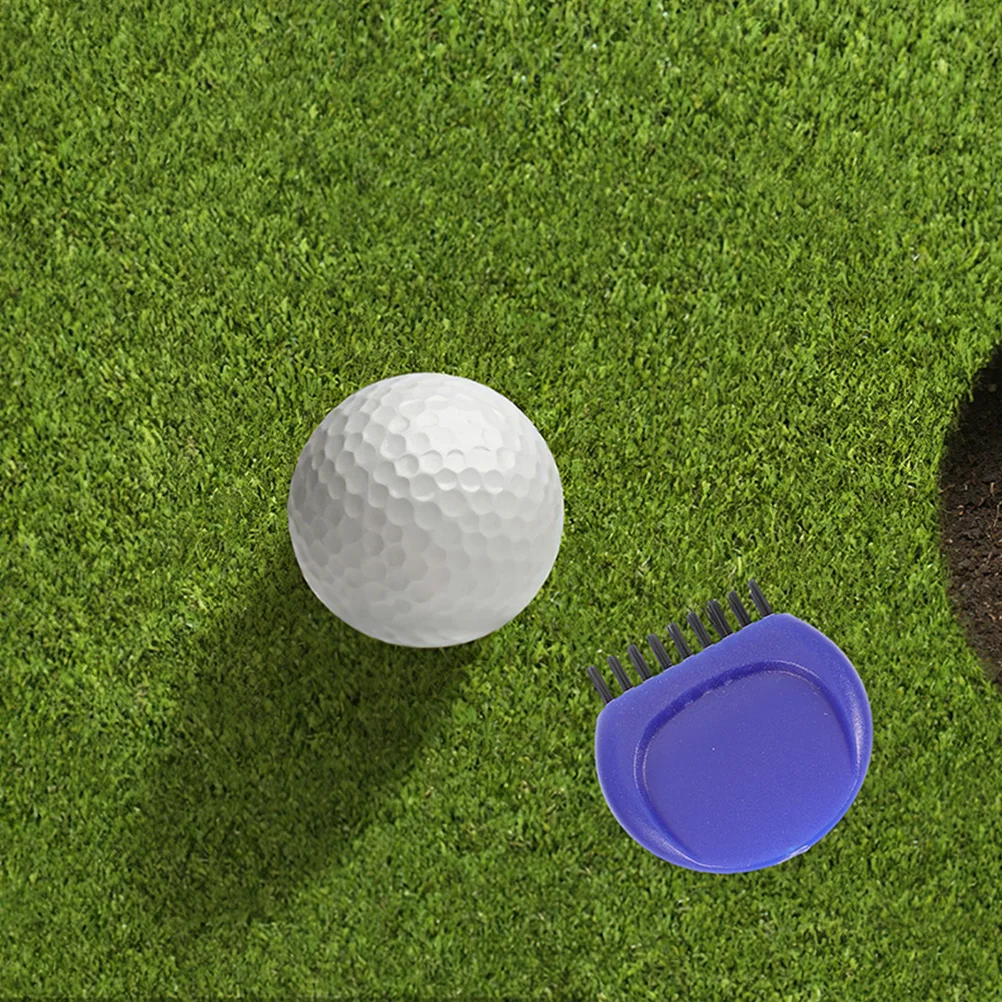 

20pcs Golf Club Brush Cleaner Mini Golf Ball Brush in Yellow Red Blue Black Plastic Golfs Accessories Reusable Outdoor Practice