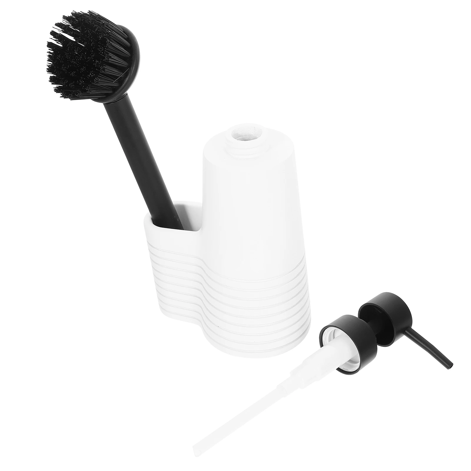

1 Set Press Type Lotion Bottle Liquid Soap Dispenser Cleaning Brush Plastic Multi-Functional Bathroom Kitchen Use Small