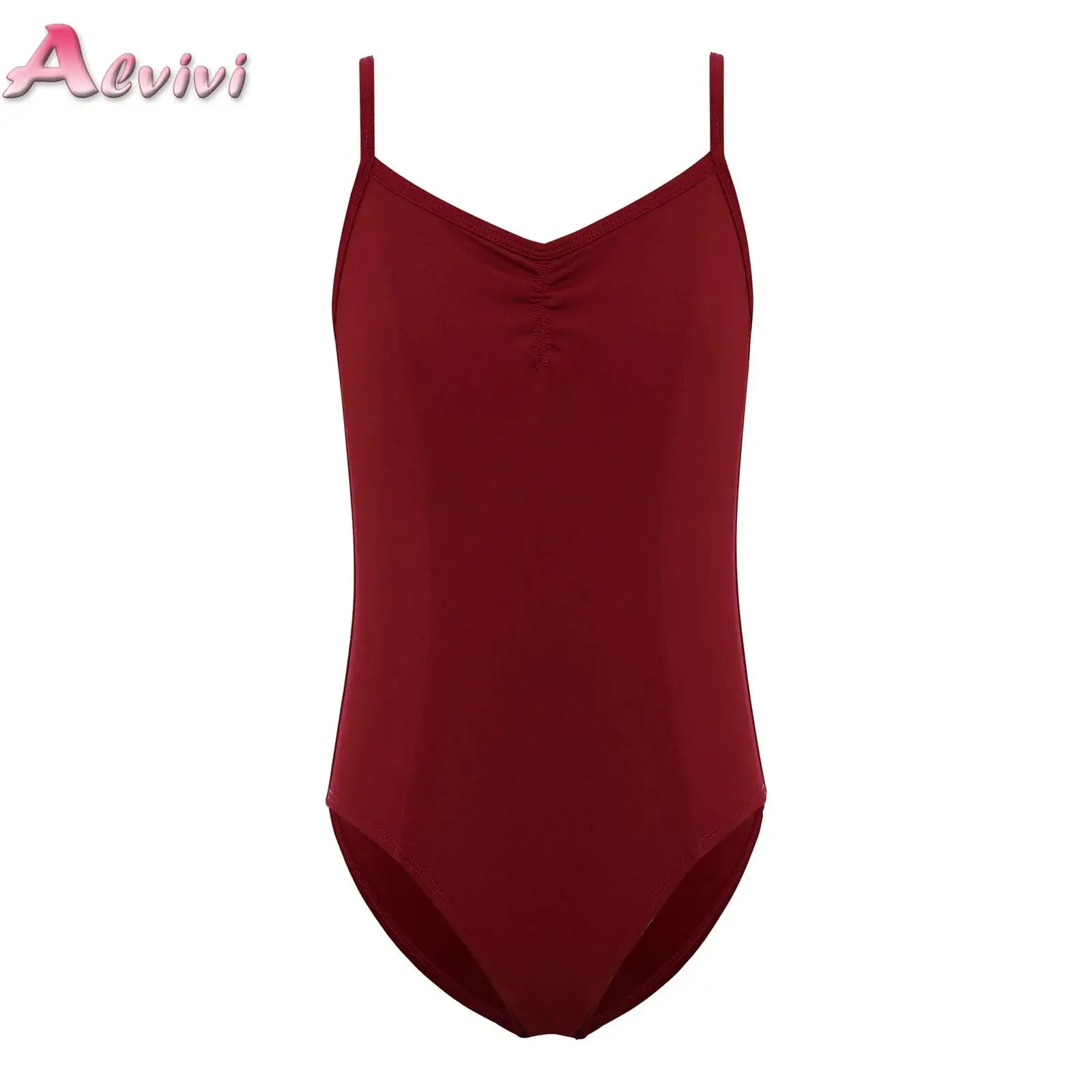

Children Professional Test Nylon Ballet Leotard Girls Sleeveless V-back Gymnastics Dance Bodysuit Kids Summer Swimwear