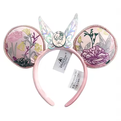 2026 Mickey Mouse Ears Headband 2025 Cinderella Rapunzel Princess Bow Minnie Ear Headwear for Adult Kids Holiday Hairband - Image 22