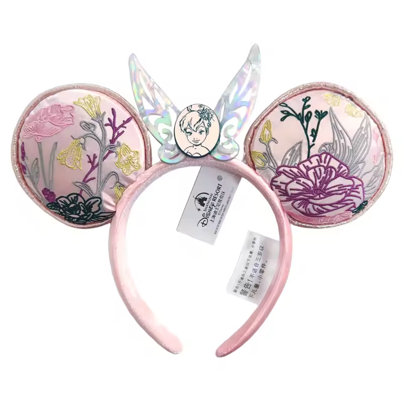 2026 Mickey Mouse Ears Headband 2025 Cinderella Rapunzel Princess Bow Minnie Ear Headwear for Adult Kids Holiday Hairband - Image 22